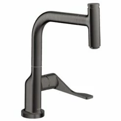 Axor Citterio Single Lever Kitchen Mixer Select 230 With Pull-Out Spout - Brushed Black Chrome - 39861340