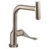 Axor Citterio Single Lever Kitchen Mixer Select 230 With Pull-Out Spout - Brushed Nickel - 39861820
