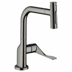 Axor Citterio Single Lever Kitchen Mixer Select 230 2 Jet With Pull-Out Spray - Polished Black Chrome - 39862330