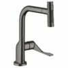 Axor Citterio Single Lever Kitchen Mixer Select 230 2 Jet With Pull-Out Spray - Brushed Black Chrome - 39862340
