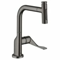 Axor Citterio Single Lever Kitchen Mixer Select 230 2 Jet With Pull-Out Spray - Brushed Black Chrome - 39862340