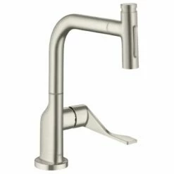 Axor Citterio Single Lever Kitchen Mixer Select 230 2 Jet With Pull-Out Spray - Stainless Steel - 39862800