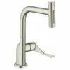 Axor Citterio Single Lever Kitchen Mixer Select 230 2 Jet With Pull-Out Spray - Stainless Steel - 39863800