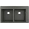 Hansgrohe S510-F770 Built-in Kitchen Sink 370/370 - Stone Grey - 43316290
