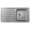 Hansgrohe S4113-F400 Built-in Kitchen Sink 400/400 With Drainboard - Stainless Steel - 43338800