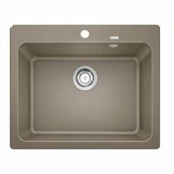 Blanco NAYA 6 Silgranit 1 Bowl Inset Kitchen Sink - Tartufo - 519644