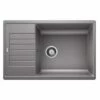 Blanco ZIA XL 6 S Compact Reversible Silgranit 1 Bowl Inset Kitchen Sink - Alumetallic - 523275