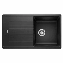 Blanco ZIA 5 S Reversible Silgranit 1 Bowl Inset Kitchen Sink - Black - 526016