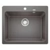 Blanco NAYA 6 Silgranit 1 Bowl Inset Kitchen Sink - Alumetallic - 519640