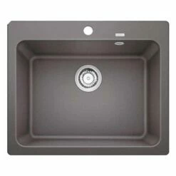 Blanco NAYA 6 Silgranit 1 Bowl Inset Kitchen Sink - Alumetallic - 519640