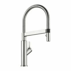 Blanco SOLENTA-S Pull-Down Spray PVD Steel Kitchen Tap - Stainless Steel - 522405