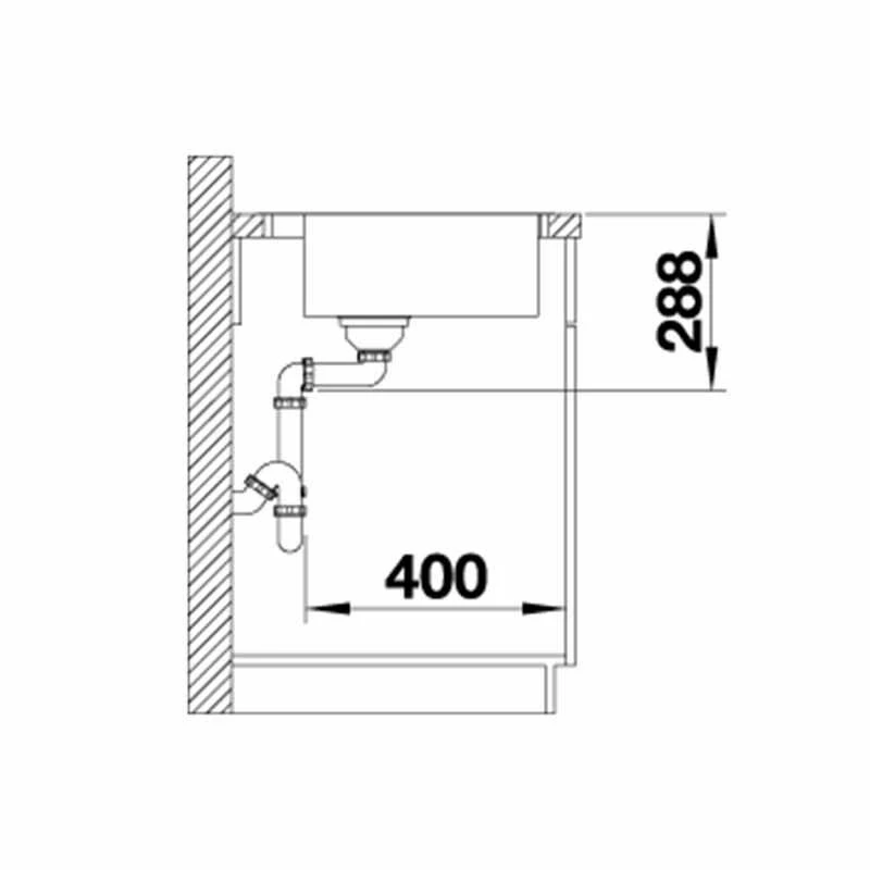 Blanco ZEROX 700-IF/A Durinox Stainless Steel 1 Bowl Inset Kitchen Sink With Drain Remote Control - 523102 - Image 3