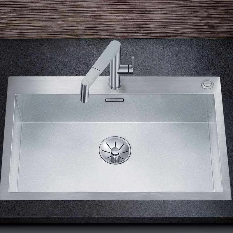 Blanco ZEROX 700-IF/A Durinox Stainless Steel 1 Bowl Inset Kitchen Sink With Drain Remote Control - 523102 - Image 5