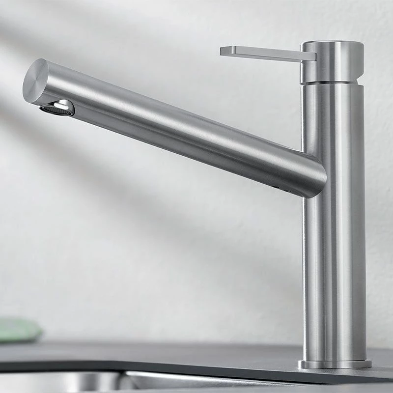 Blanco AMBIS High Spout Freedom Movement Solid Kitchen Tap - Brushed Stainless Steel - 523118 - Image 2