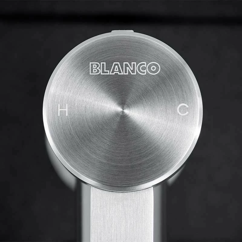Blanco AMBIS High Spout Freedom Movement Solid Kitchen Tap - Brushed Stainless Steel - 523118 - Image 4
