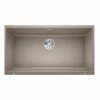 Blanco SUBLINE 800-U Silgranit 1 Bowl Undermount Kitchen Sink With Manual InFino Waste - Tartufo - 523148