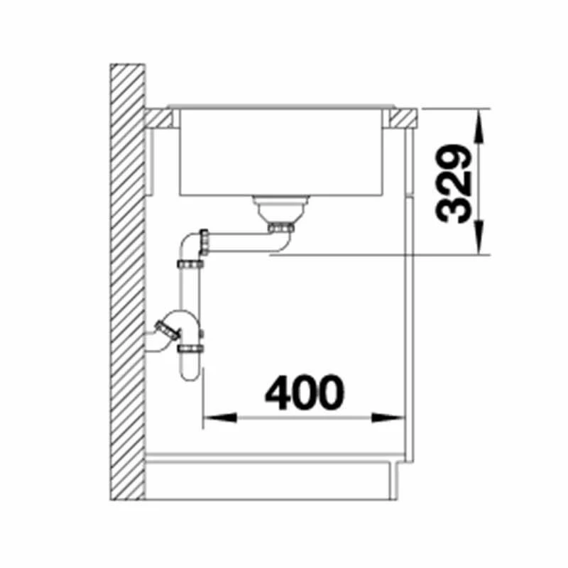 Blanco LEGRA XL 6 S Reversible Silgranit 1 Bowl Inset Kitchen Sink - Anthracite - 523326 - Image 2