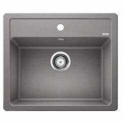 Blanco LEGRA 6 Silgranit 1 Bowl Inset Kitchen Sink - Alumetallic - 523333