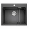 Blanco ETAGON 6 Silgranit 1 Bowl Inset Kitchen Sink With Manual InFino Waste - Anthracite - 524539