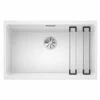 Blanco ETAGON 700-U Silgranit 1 Bowl Undermount Kitchen Sink With Manual InFino Waste - White - 525171