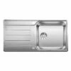 Blanco CLASSIMO XL 6 S-IF Reversible Stainless Steel 1 Bowl Inset Kitchen Sink With Drain Remote Control - Brushed Finish - 525327