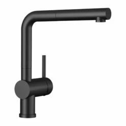 Blanco LINUS-S Single Lever Pull-Out Handset Special Colour Kitchen Tap - Matt Black - 525807