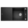 Blanco AXIA III XL 6 S Silgranit 1 Bowl Inset Reversible Kitchen Sink With Drain Remote Control - Black - 525857