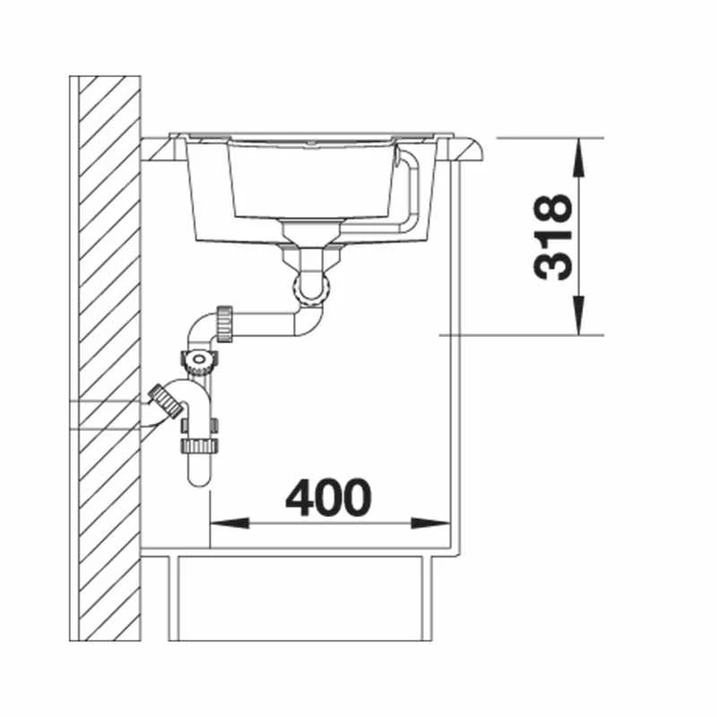 Blanco METRA 6 S Reversible Silgranit 1 Bowl Inset Kitchen Sink - Black - 525926 - Image 3