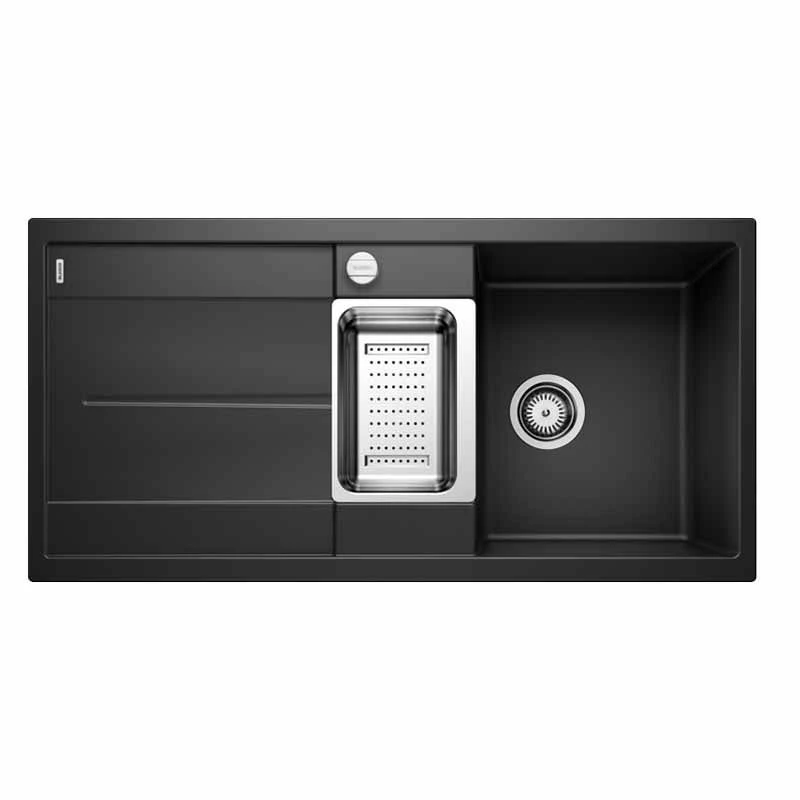 Blanco METRA 6 S Reversible Silgranit 1 Bowl Inset Kitchen Sink - Black - 525926