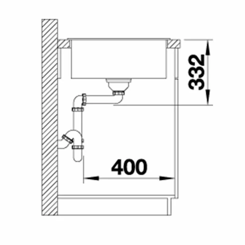 Blanco ZIA 5 S Reversible Silgranit 1 Bowl Inset Kitchen Sink - Black - 526016 - Image 3
