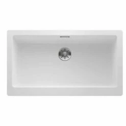 Blanco VINTERA XL 9 Silgranit 1 Bowl Undermount Kitchen Sink With Manual InFino Waste - White - 526105