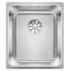 Blanco SOLIS 340-U Stainless Steel 1 Bowl Undermount Kitchen Sink With Manual InFino Waste - Brushed Finish - 526115