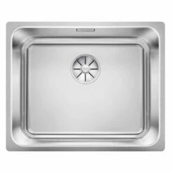 Blanco SOLIS 500-U Stainless Steel 1 Bowl Undermount Kitchen Sink With Manual InFino Waste - Brushed Finish - 526122