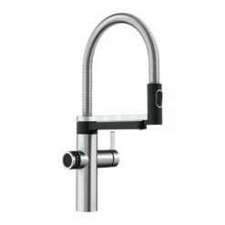 Blanco Drink.filter EVOL-S Pro 3-in-1 Flexible Hose PVD Steel Kitchen Tap - Stainless Steel - 526311