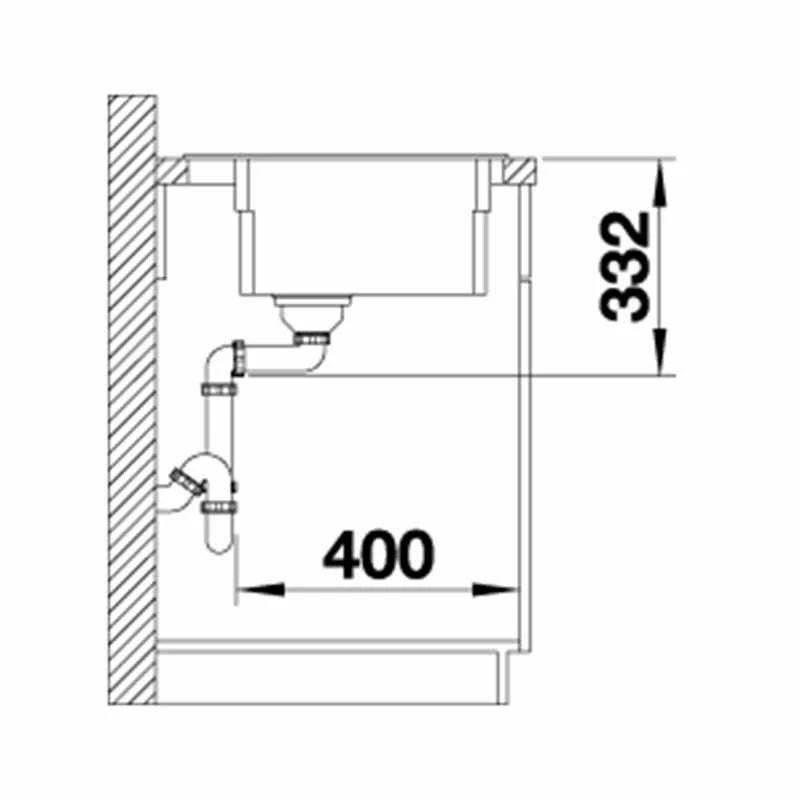 Blanco ETAGON 6 Black Edition Silgranit 1 Bowl Inset Kitchen Sink With Drain Remote Control - Black - 526339 - Image 3