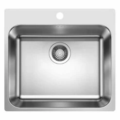 Blanco SUPRA 500-IF/A Stainless Steel 1 Bowl Undermount Kitchen Sink - Brushed Finish - 526354