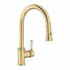 Blanco VICUS Single Lever Pull-Out Spray PVD Steel Kitchen Tap - Satin Gold - 526689
