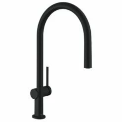 Hansgrohe Talis M54 Single Lever Kitchen Mixer 210, Pull-Out Spout, 1jet - Matt Black - 72802670