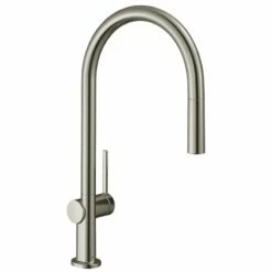 Hansgrohe Talis M54 Single Lever Kitchen Mixer 210, Pull-Out Spout, 1jet - Stainless Steel - 72802800
