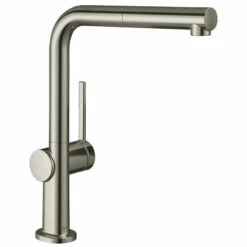 Hansgrohe Talis M54 Single Lever Kitchen Mixer 270, Pull-Out Spout, 1jet, SBox - Stainless Steel - 72809800