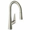 Hansgrohe Talis M51 Single Lever Kitchen Mixer 200, Pull-Out Spray, 2jet - Stainless Steel - 72813800