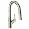 Hansgrohe Talis M51 Single Lever Kitchen Mixer 160, Pull-Out Spray, 2jet - Stainless Steel - 72815800