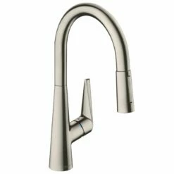 Hansgrohe Talis M51 Single Lever Kitchen Mixer 200, Eco, Pull-Out Spray, 2jet - Stainless Steel - 72817800