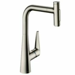Hansgrohe Talis Select M51 Single Lever Kitchen Mixer 300, Pull-Out Spray, 2jet - Stainless Steel - 72823800