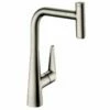 Hansgrohe Talis Select M51 Single Lever Kitchen Mixer 300, Eco, Pull-Out Spout, 1jet - Stainless Steel - 72826800