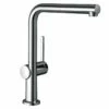 Hansgrohe Talis M54 Single Lever Kitchen Mixer 270, Eco, Pull-Out Spout, 1jet - Chrome - 72845000