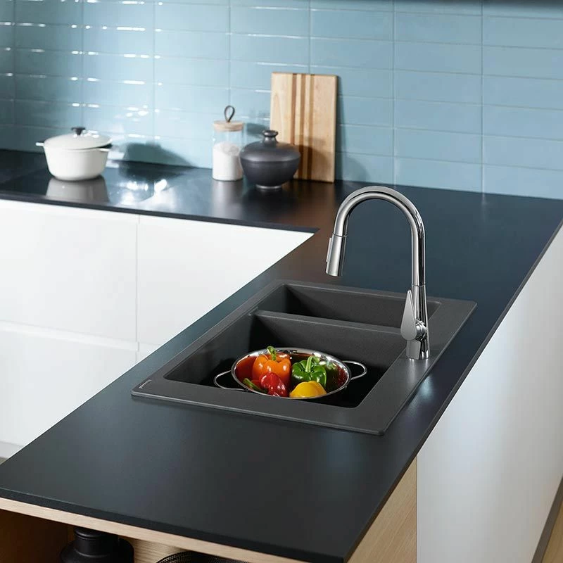 Hansgrohe Talis M51 Single Lever Kitchen Mixer 160, Pull-Out Spray, 2jet, SBox - Stainless Steel - 73850800 - Image 3