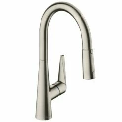 Hansgrohe Talis M51 Single Lever Kitchen Mixer 200, Pull-Out Spray, 2jet, SBox - Stainless Steel - 73851800