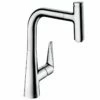 Hansgrohe Talis Select M51 Single Lever Kitchen Mixer 220, Pull-Out Spout, 1jet, SBox - Chrome - 73852000