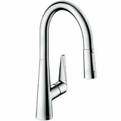Hansgrohe Talis M51 Single Lever Kitchen Mixer 200, Eco, Pull-Out Spray, 2jet, SBox - Chrome - 73876000